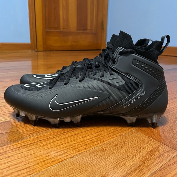 Nike Alpha Huarache 8 Elite LAX Lacrosse Cleats Black CW4440-011 Men's Size 13 - Picture 2 of 12